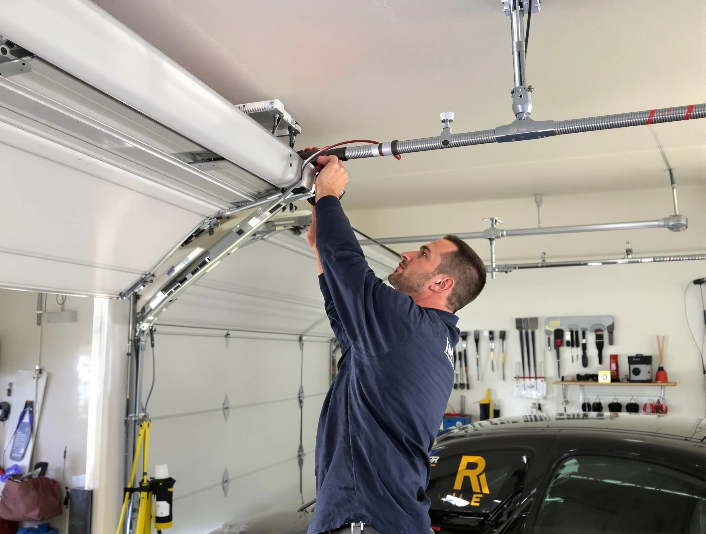 Pittsford Garage Door Repair technician performing garage door cable repair in Pittsford