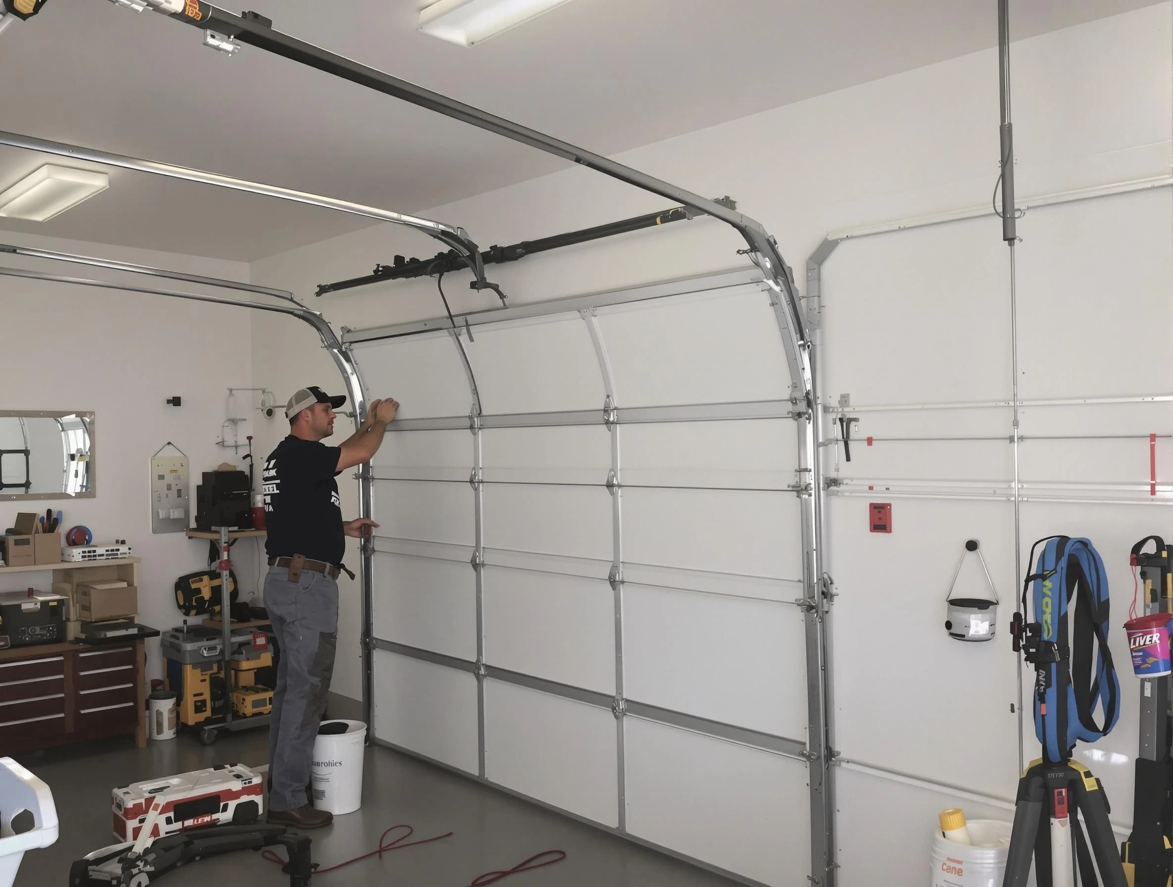 Pittsford Garage Door Repair team installing new garage door in Pittsford