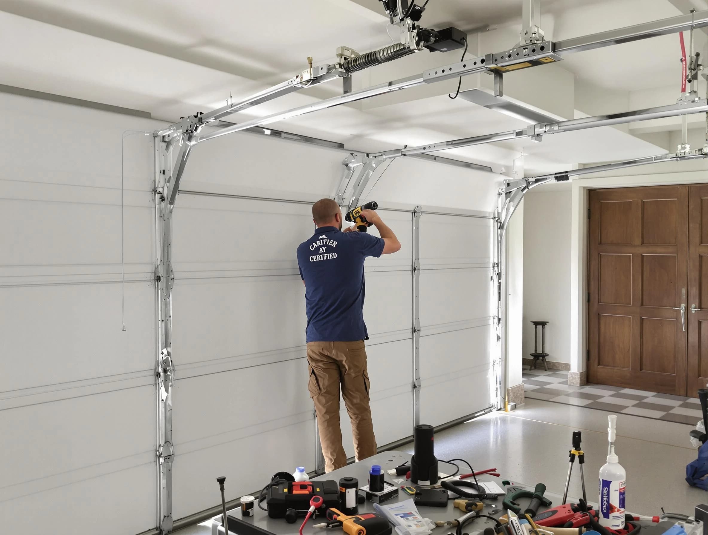 Pittsford Garage Door Repair certified technician performing precision garage door repair in Pittsford