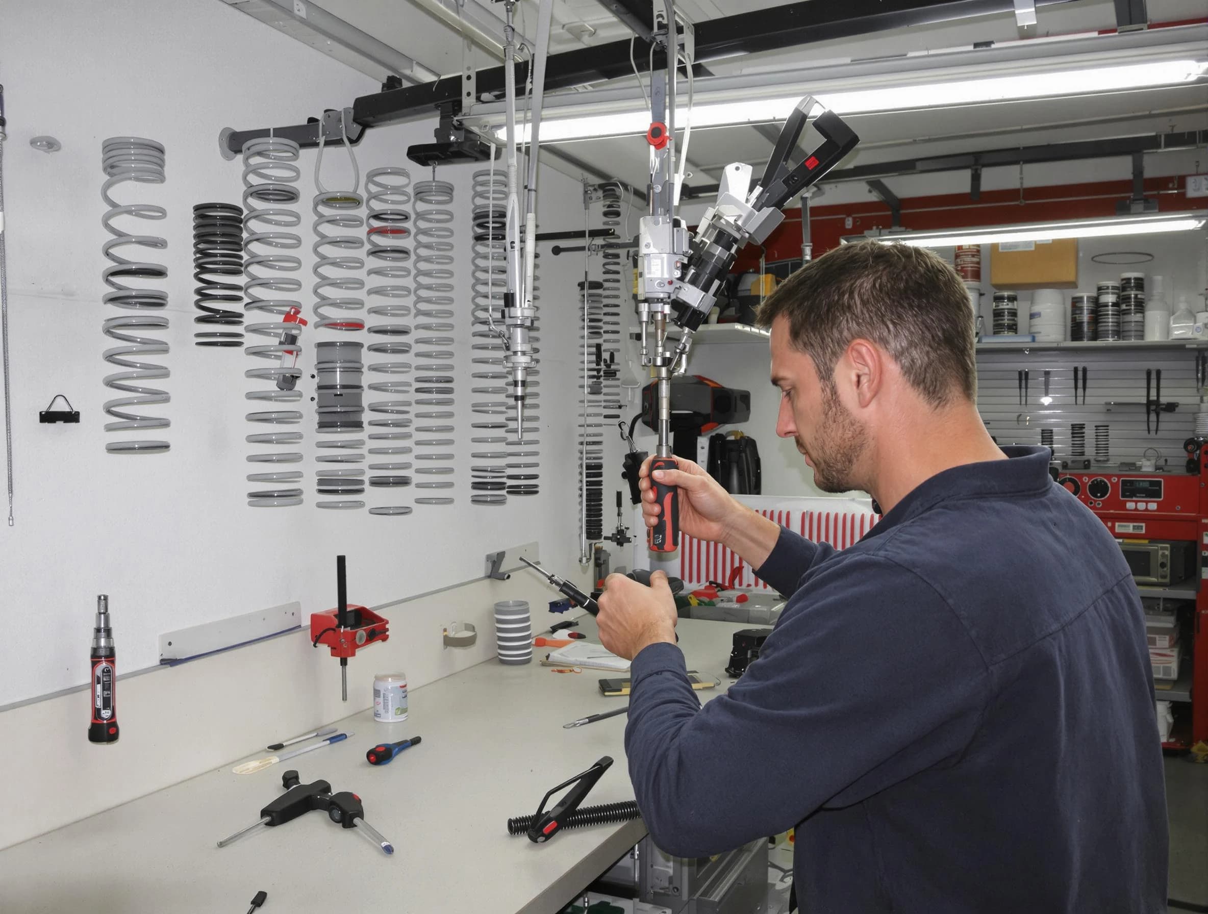 Pittsford Garage Door Repair safety certified technician performing precision spring replacement in Pittsford