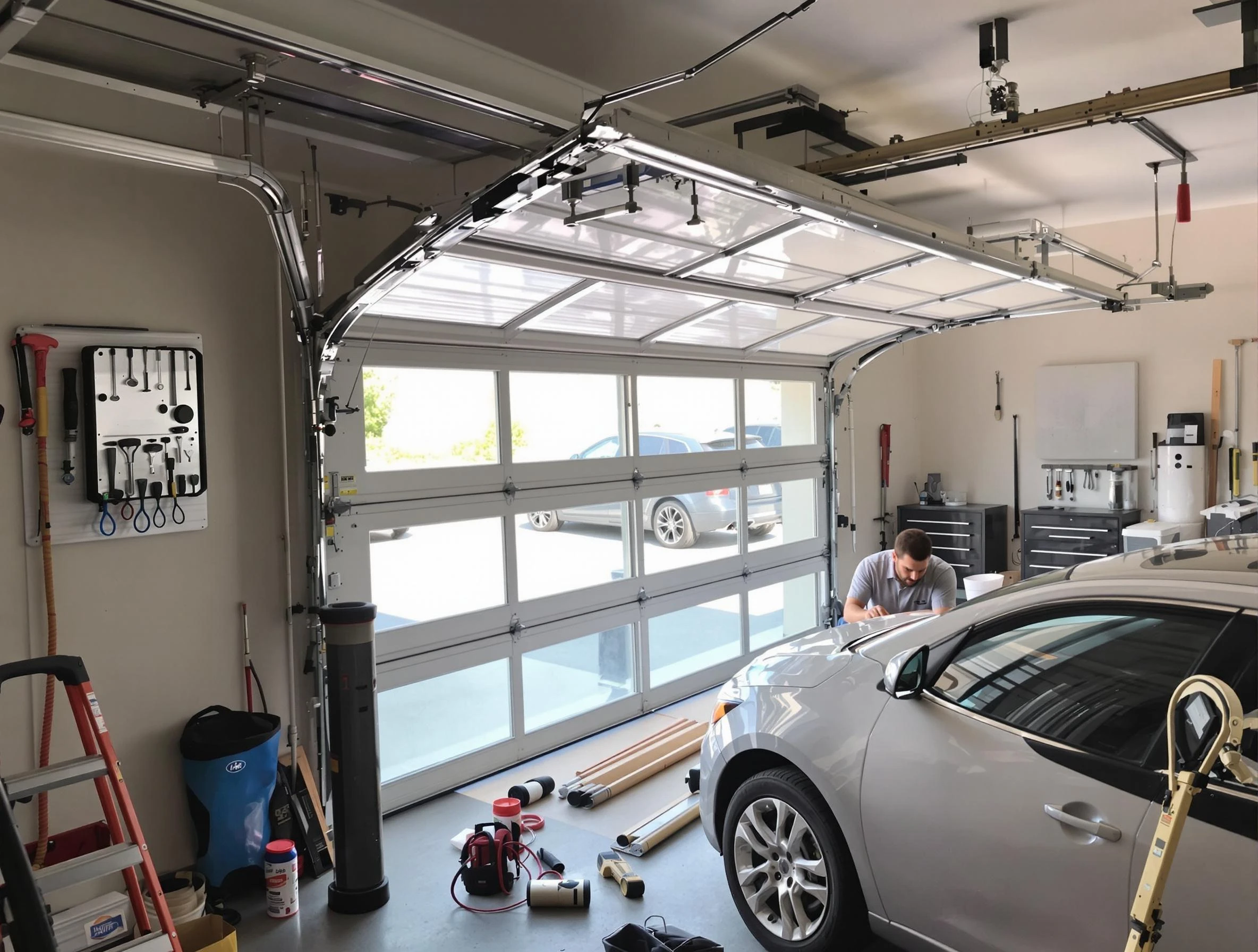 Garage door noise reduction service by Pittsford Garage Door Repair in Pittsford